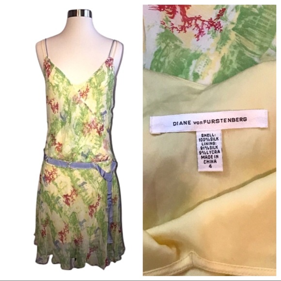 Diane Von Furstenberg Dresses & Skirts - DIANE VON FURSTENBERG SILK PASTEL DRESS NEVER WORN